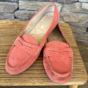 Lands' End 501613 Comfort Step Lightweight Cushion Penny Loafers Salmon Size 6 B